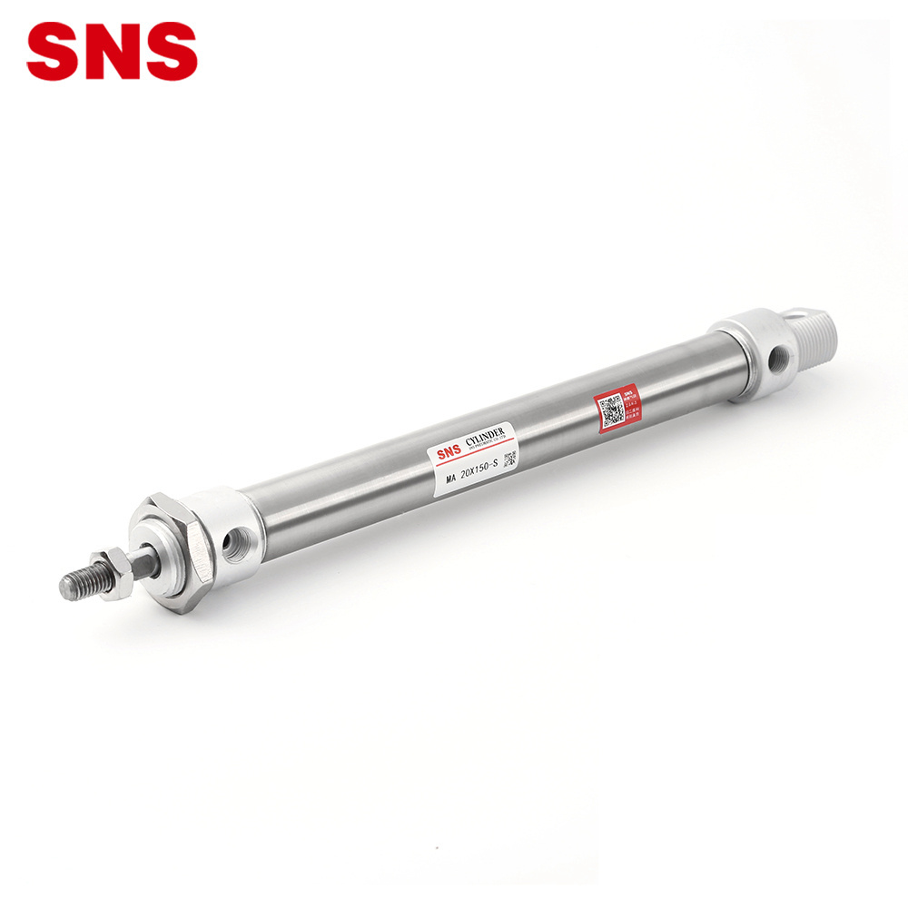 SNS MA Series double/single acting stainless steel mini pneumatic air cylinder with PT/NPT port