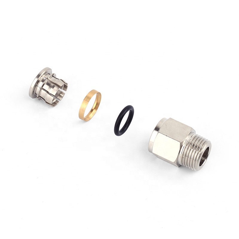 SNS JPC Series One Touch Male Straight Air Hose Tube Connector Nickel-Plated Whole Brass Pneumatic Quick Fitting