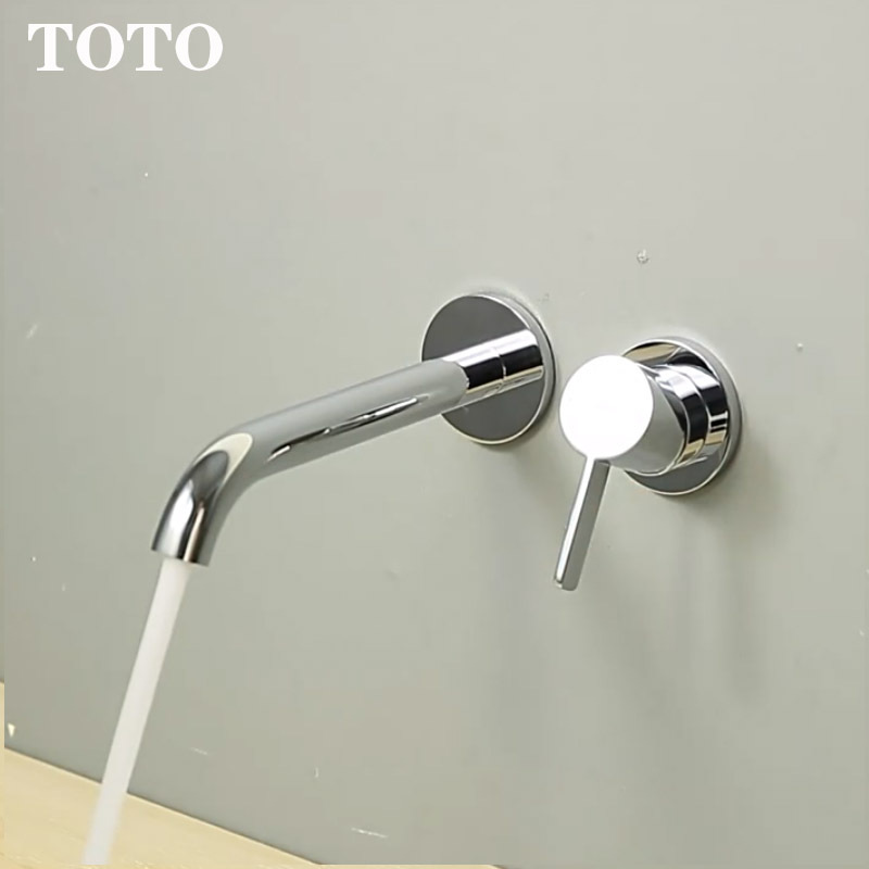 TOTO TLG11308B Luxury Brass Wall Mounted Basin Tap Matte  Waterfall Concealed Basin Mixer Faucet TOTO