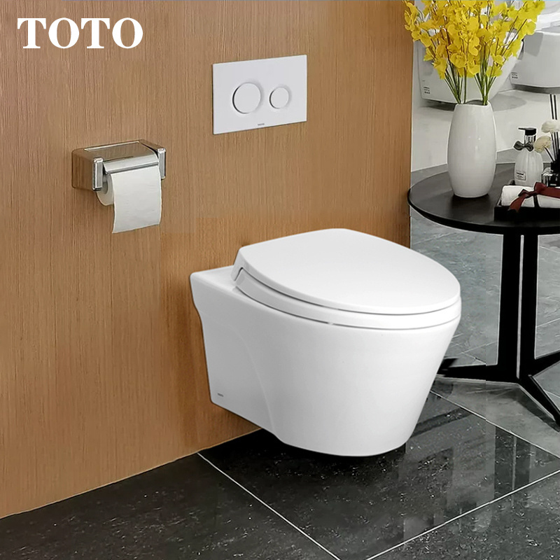 TOTO CW822EB North America Modern Wc Sanitary Ware  Hang Tankless Toilets Bowl Bathroom Ceramic Wall Hung Rimless Toilet toto