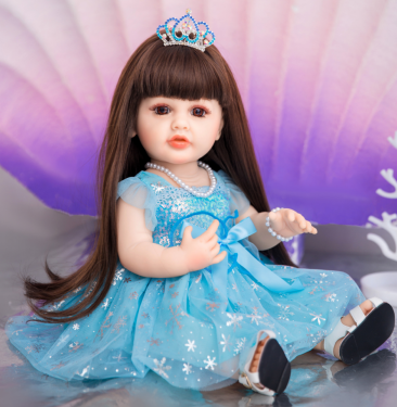 Hot Sale 55 Cm Realistic Soft Vinyl Doll 22 Inch Reborn Baby Dolls Children's Toy 22 Inch Alive Lifelike Full Silicone Body