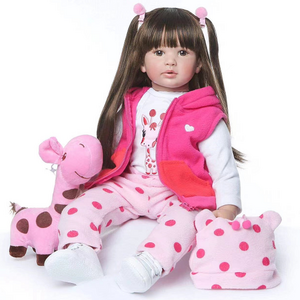 Hot Sale 55 Cm Realistic Soft Vinyl Doll 22 Inch Reborn Baby Dolls Children's Toy 22 Inch Alive Lifelike Full Silicone Body