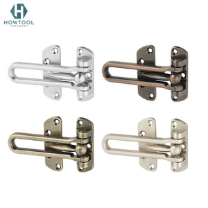 HOWTOOL D106-BP Swing Bar Lock Latch Home Hotel Security Front Door Guard Lock Latch Solid Zinc Alloy