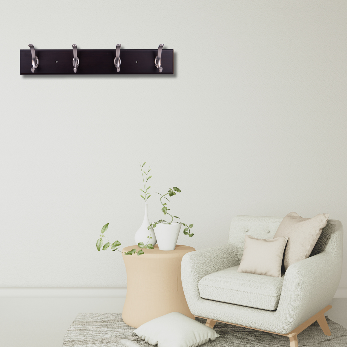 wall mounted coat rack with shelf