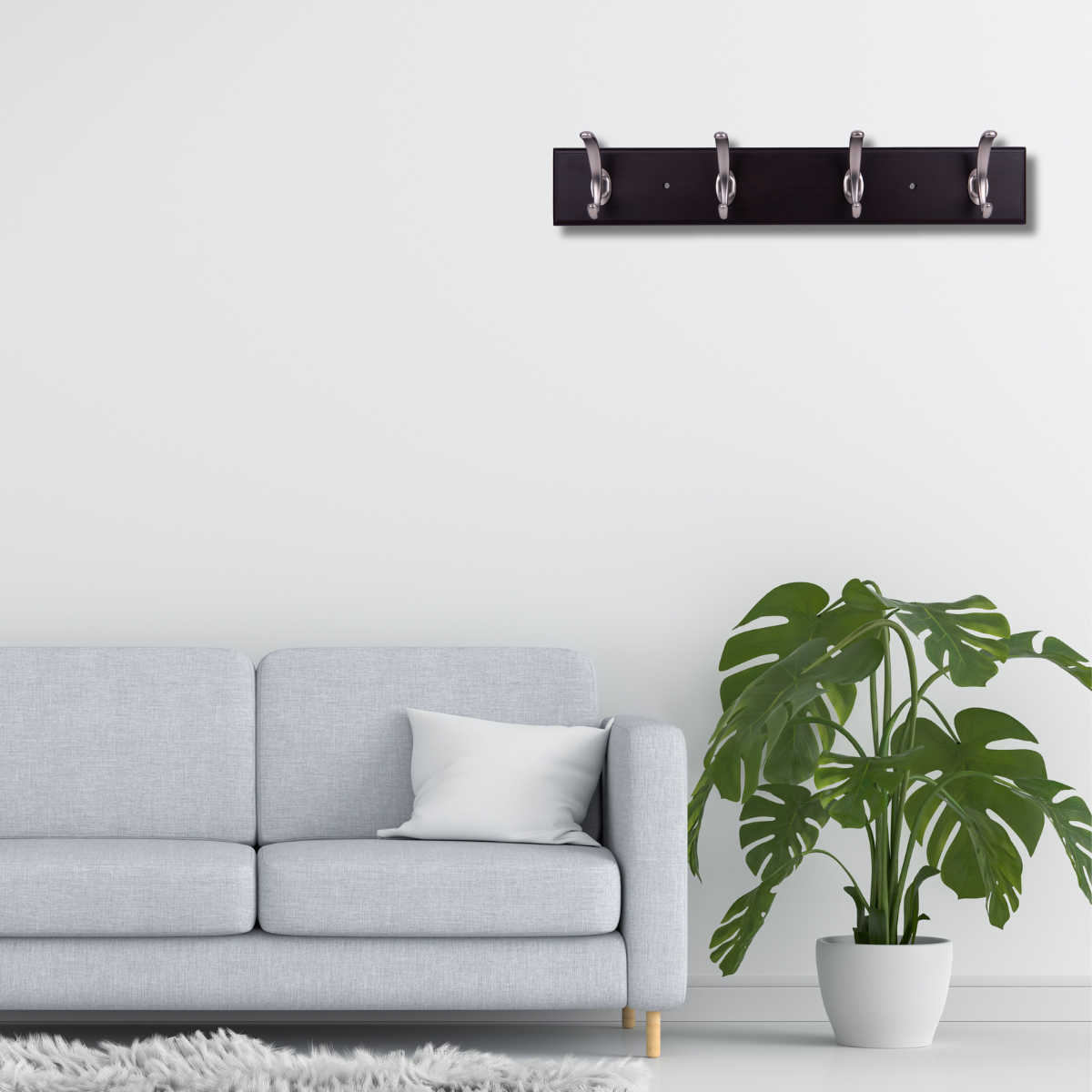 wall mounted coat rack with shelf