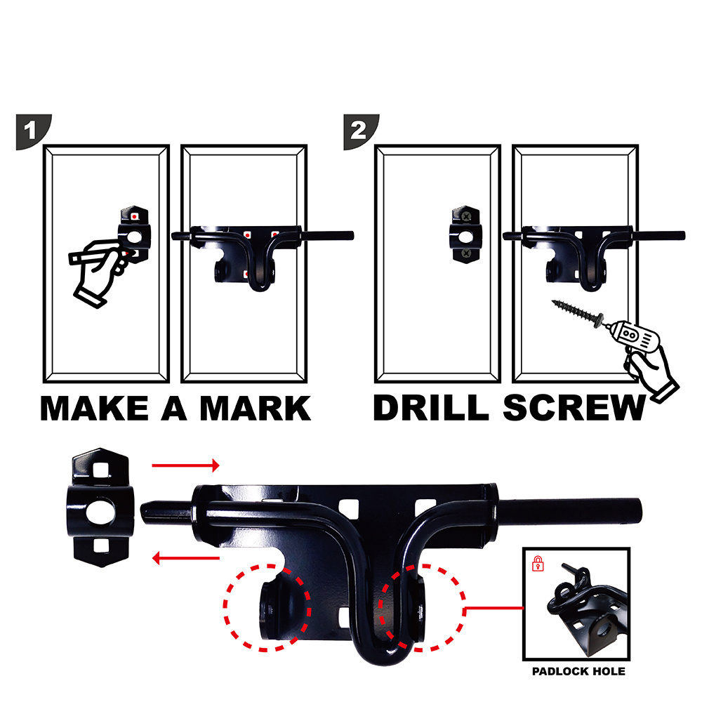 Slide Bolt Gate Lock Door Latches Hardware