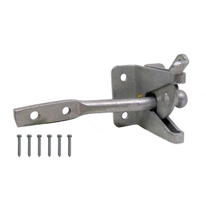 Gate Latch Self Locking Automatic for Wooden Fences Metal Outseinging Gate Door Heavy Duty Gravity Security Latch in Galvanized