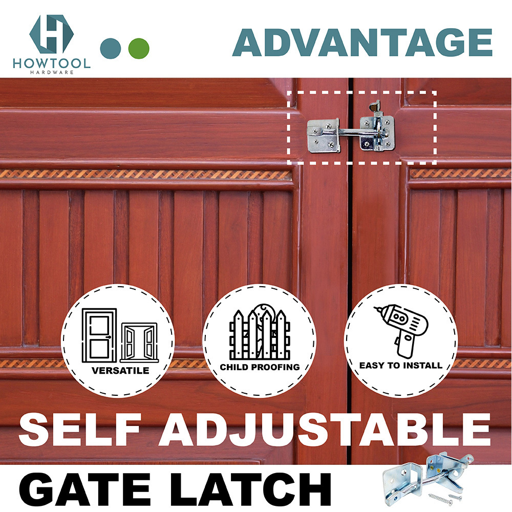 Heavy Duty Metal Zinc Automatic Self Adjustable Gate Latch