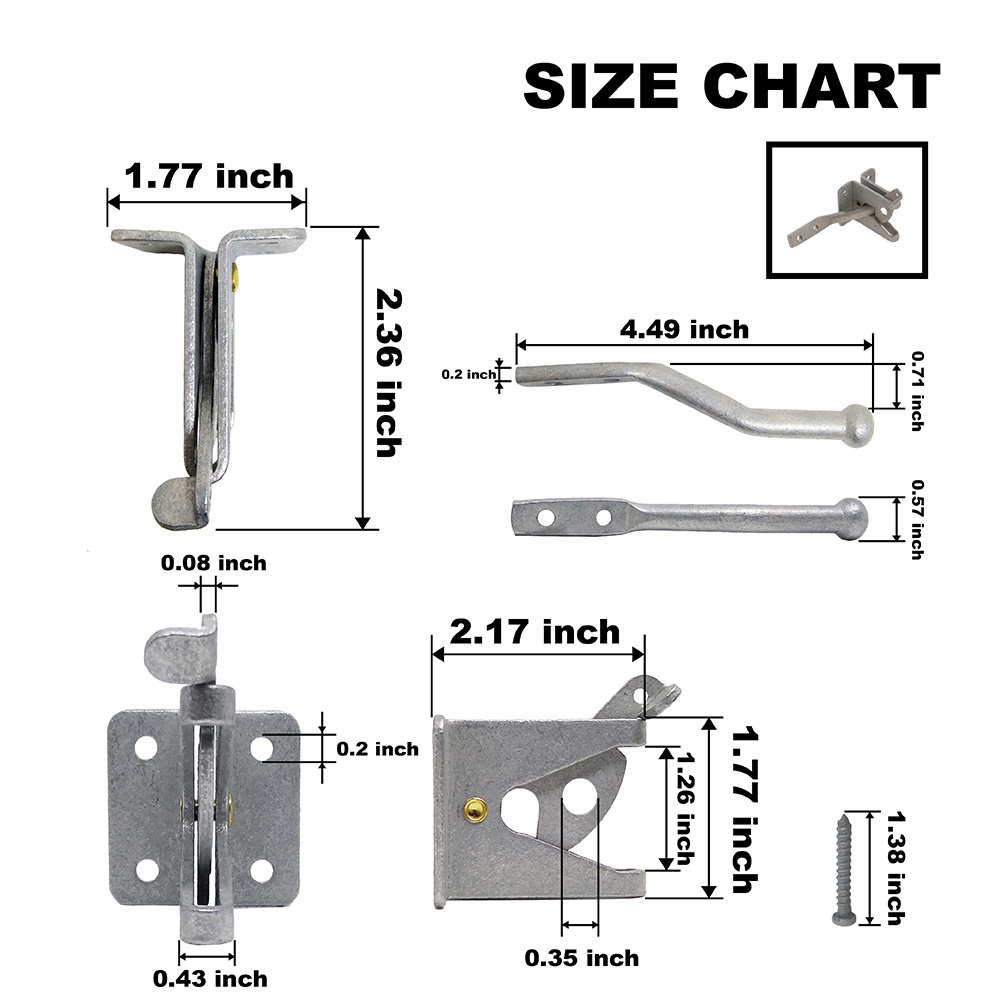 fence gate latch lock