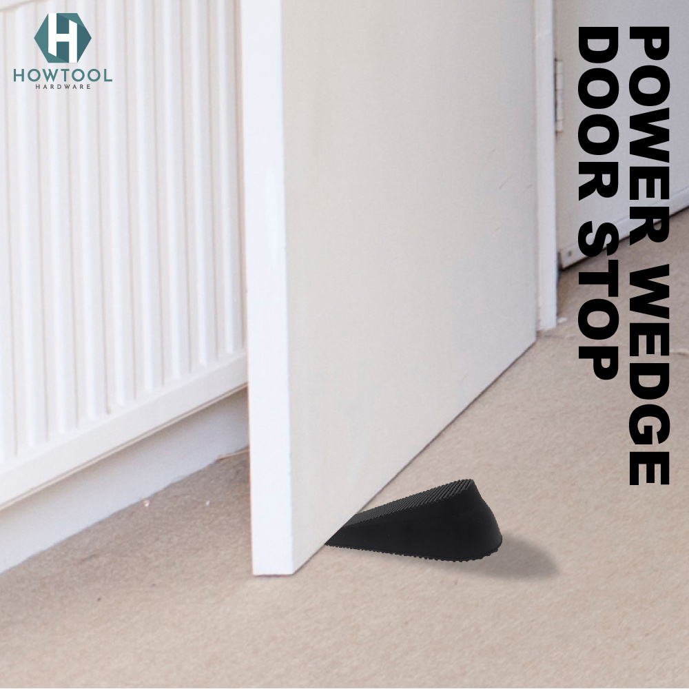 Heavy Duty Large Gate Door Finger Protector Flexible Non-Scratching Floor Wedge Rubber Door Stopper