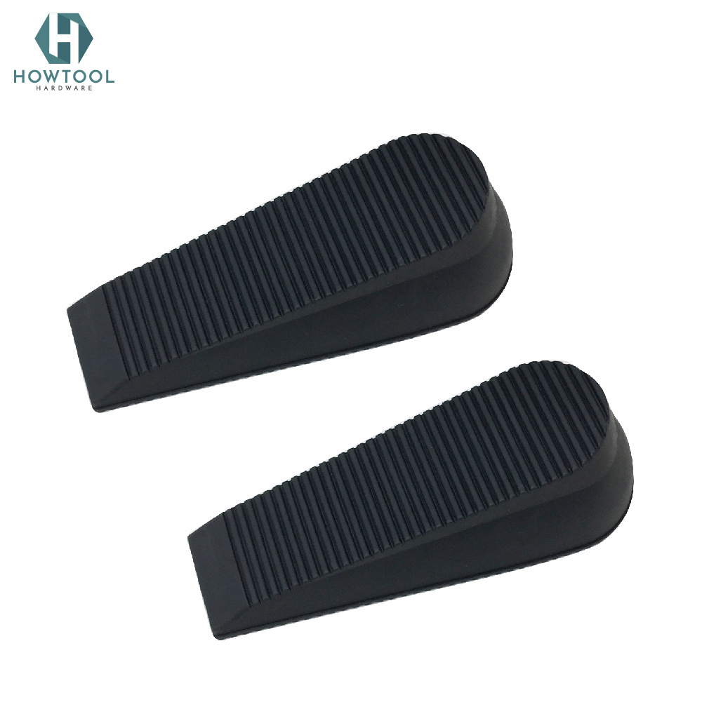 Heavy Duty Large Gate Door Finger Protector Flexible Non-Scratching Floor Wedge Rubber Door Stopper