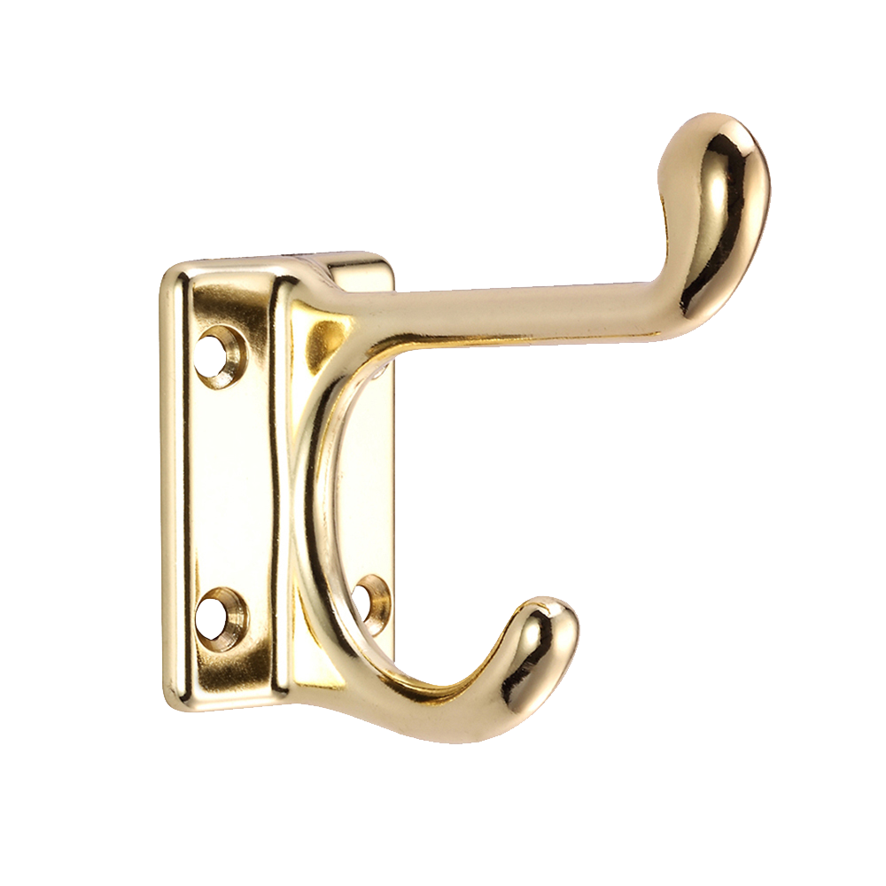 Coat Hook Dual Robe Hooks Single Hanger Wall Mounted Heavy Duty Brass Plated