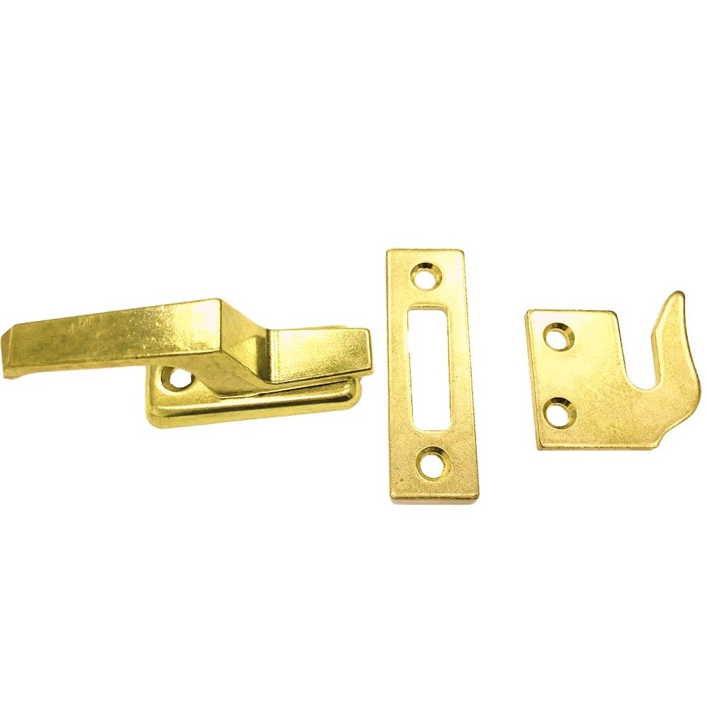 Casement Fastener Security Crescent Window Sash Lock Brass Plated