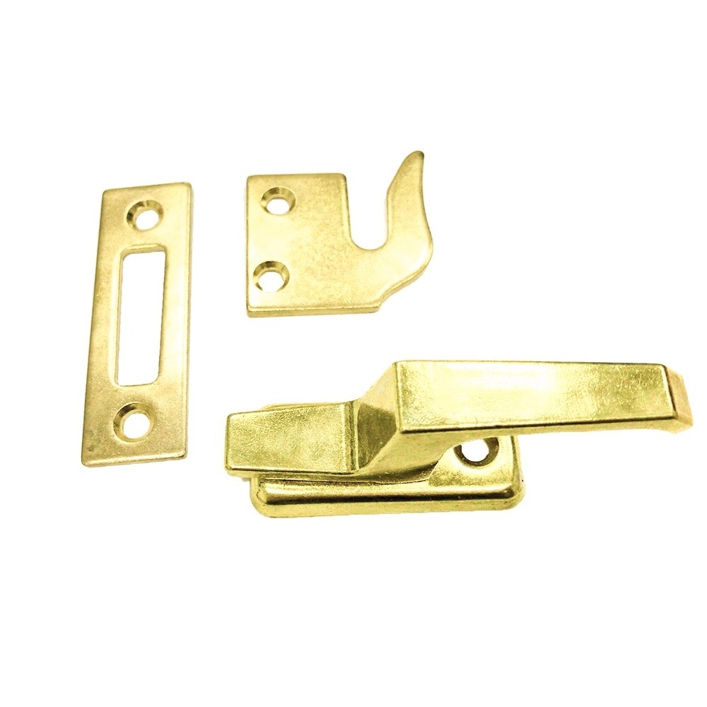 Casement Fastener Security Crescent Window Sash Lock Brass Plated