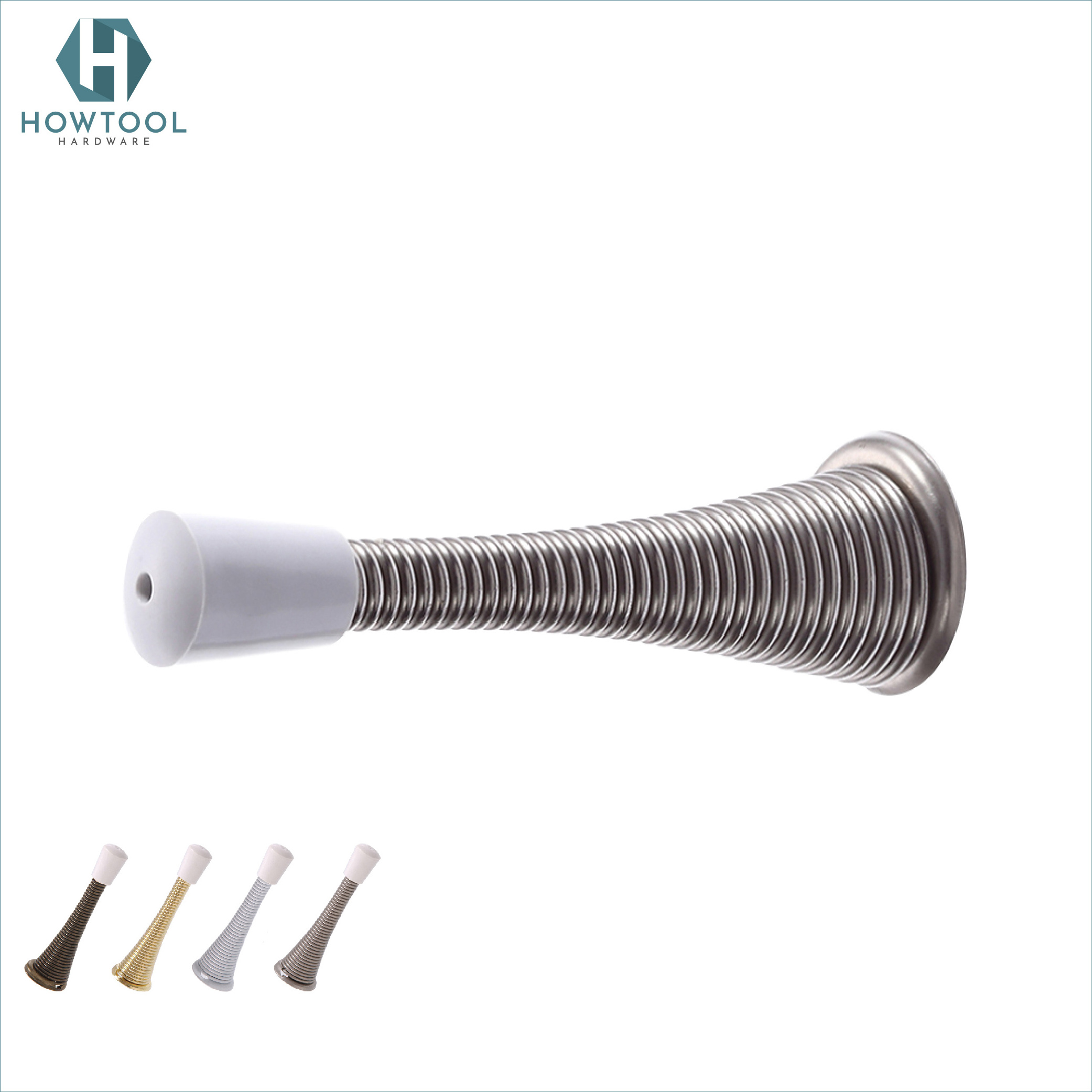 Manufacture Hot Sale Wall Mount Spring Door Stopper Nickel Plated