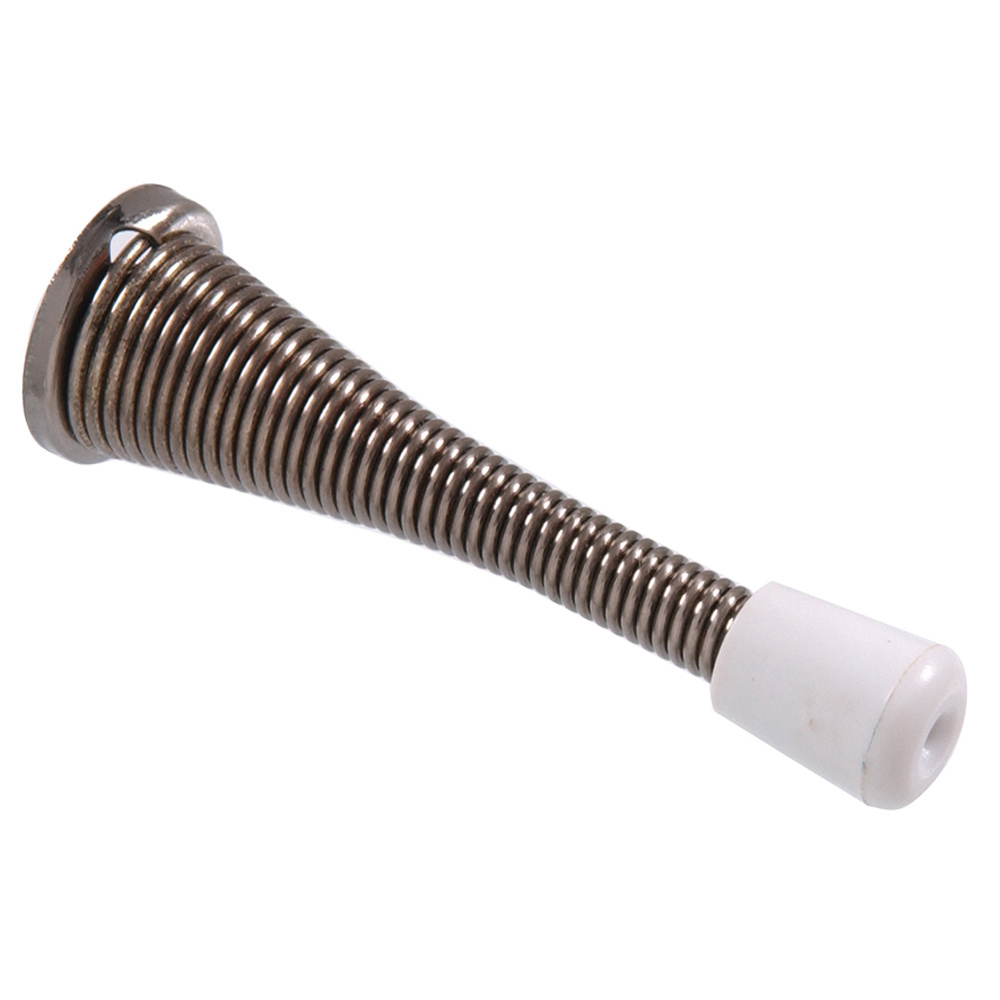 Door Stopper 3-inch Trumpet Spring Flexible Protect Walls Polished Brass