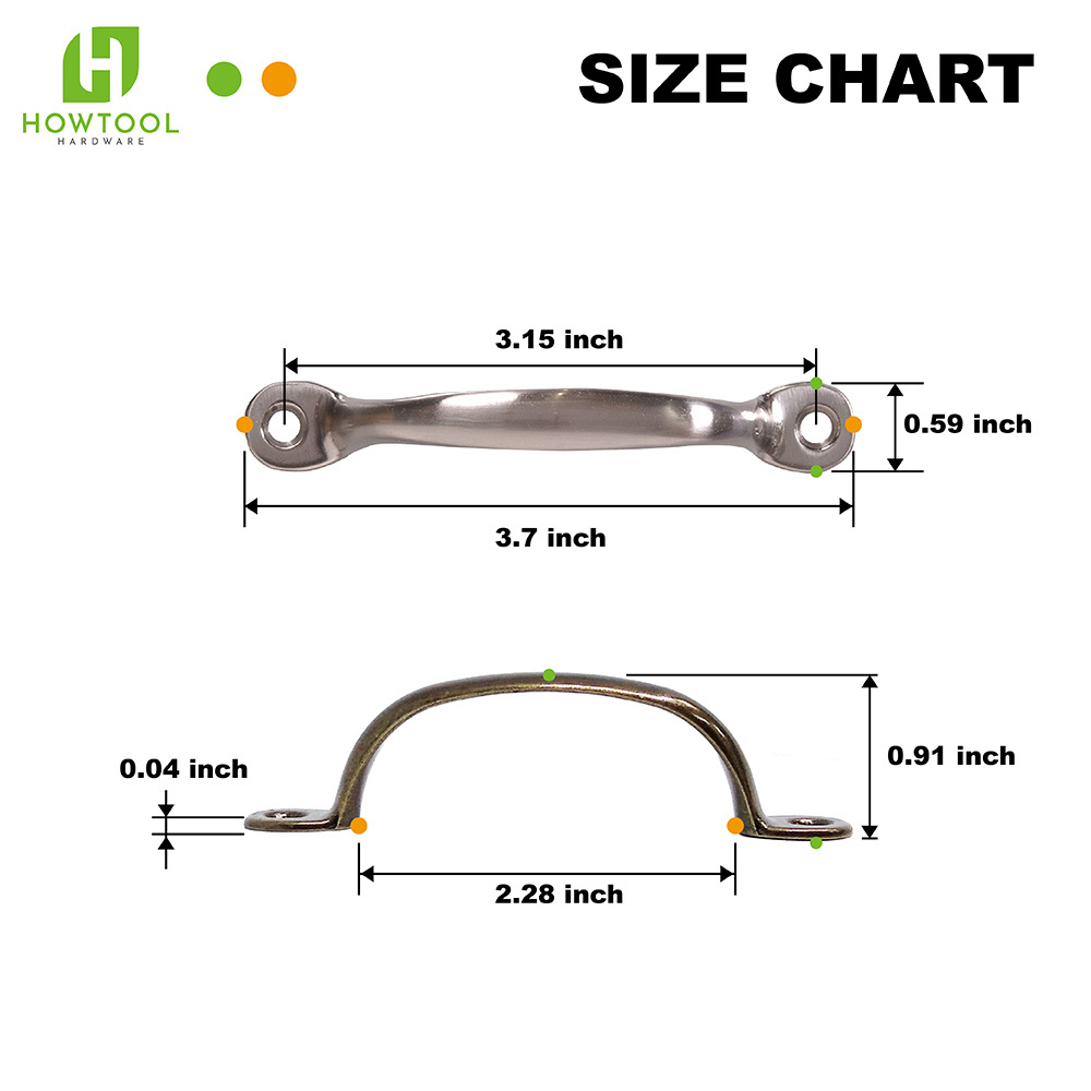 Furniture Pull 3 Inch Hole Centers  Cabinet Hardware Drawer Handle