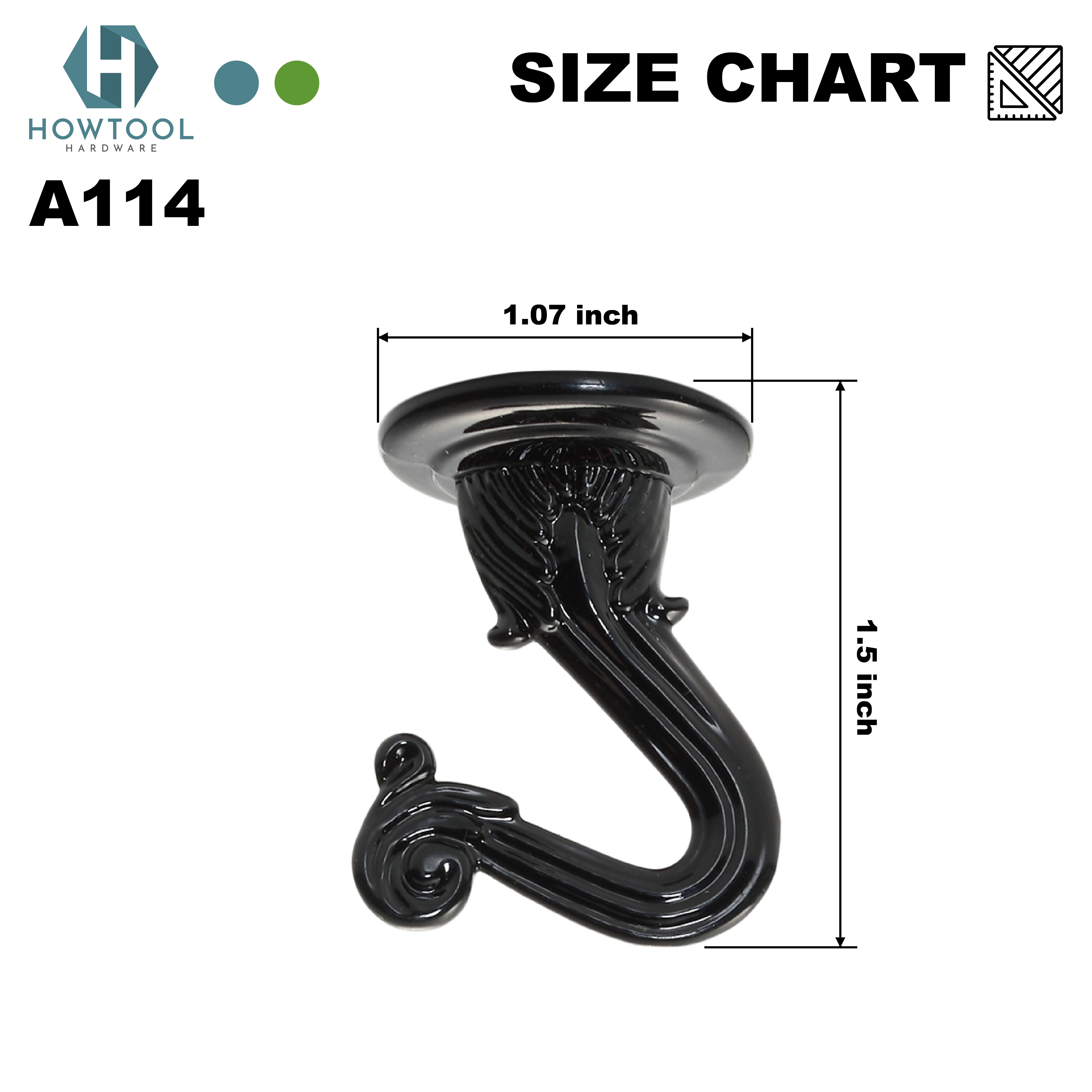 HOWTOOL A114  Ceiling Hook Hanging Plant Heavy Duty Swag Toggle Hooks Screws Hardware Included for Ceiling Installation Wall Fix