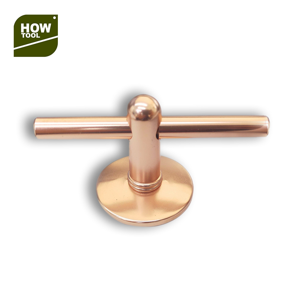 Kitchen Sliding Euro T Style Door Pull Handle Cabinet Bar Handle Pull Knob Rose Gold