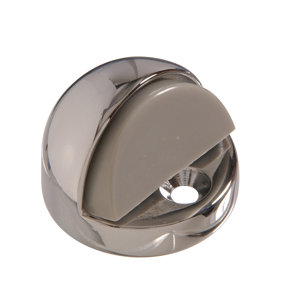 Door Stop Hotel Dome Shaped Floor Mounted Metal Rubber Door Stopper