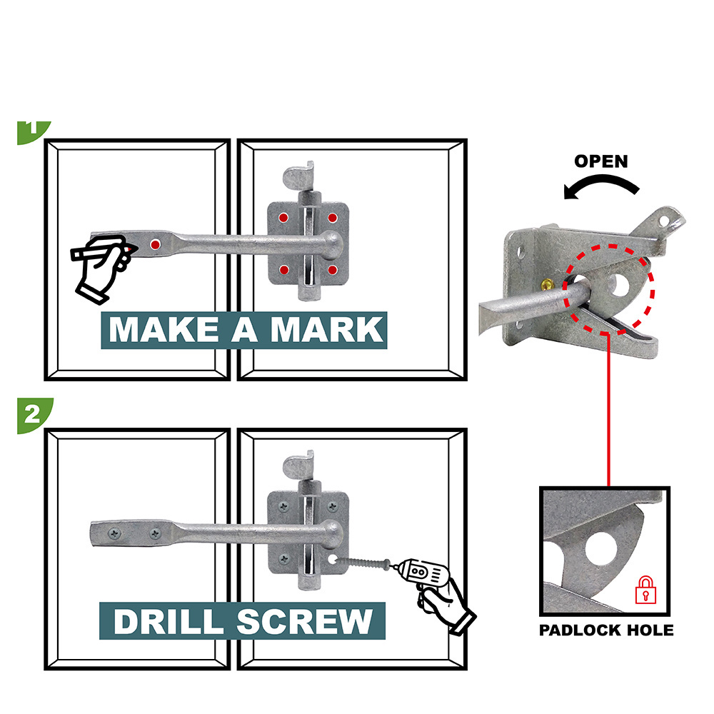 fence gate latch lock