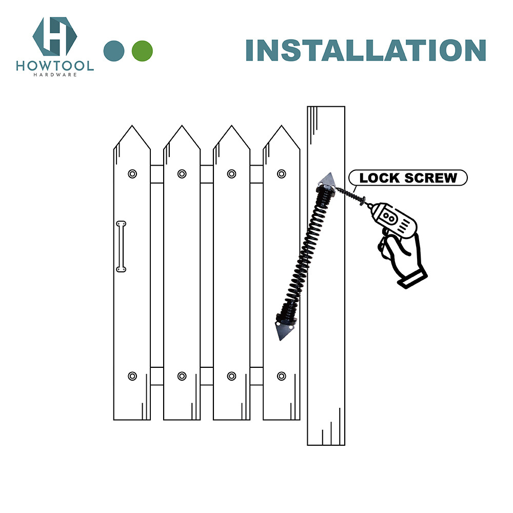 Self Closing Door & Gate Springs in Black, 12 inch, Adjustable Tension