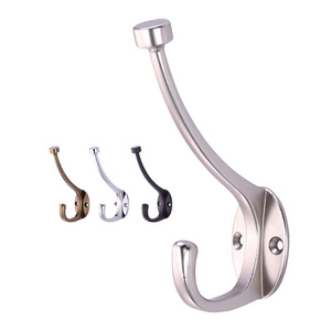 HOWTOOL A318 Home Decorative Hardware Wide End Coat and Hat Wall Hook for Closet Office Hotel Bathroom