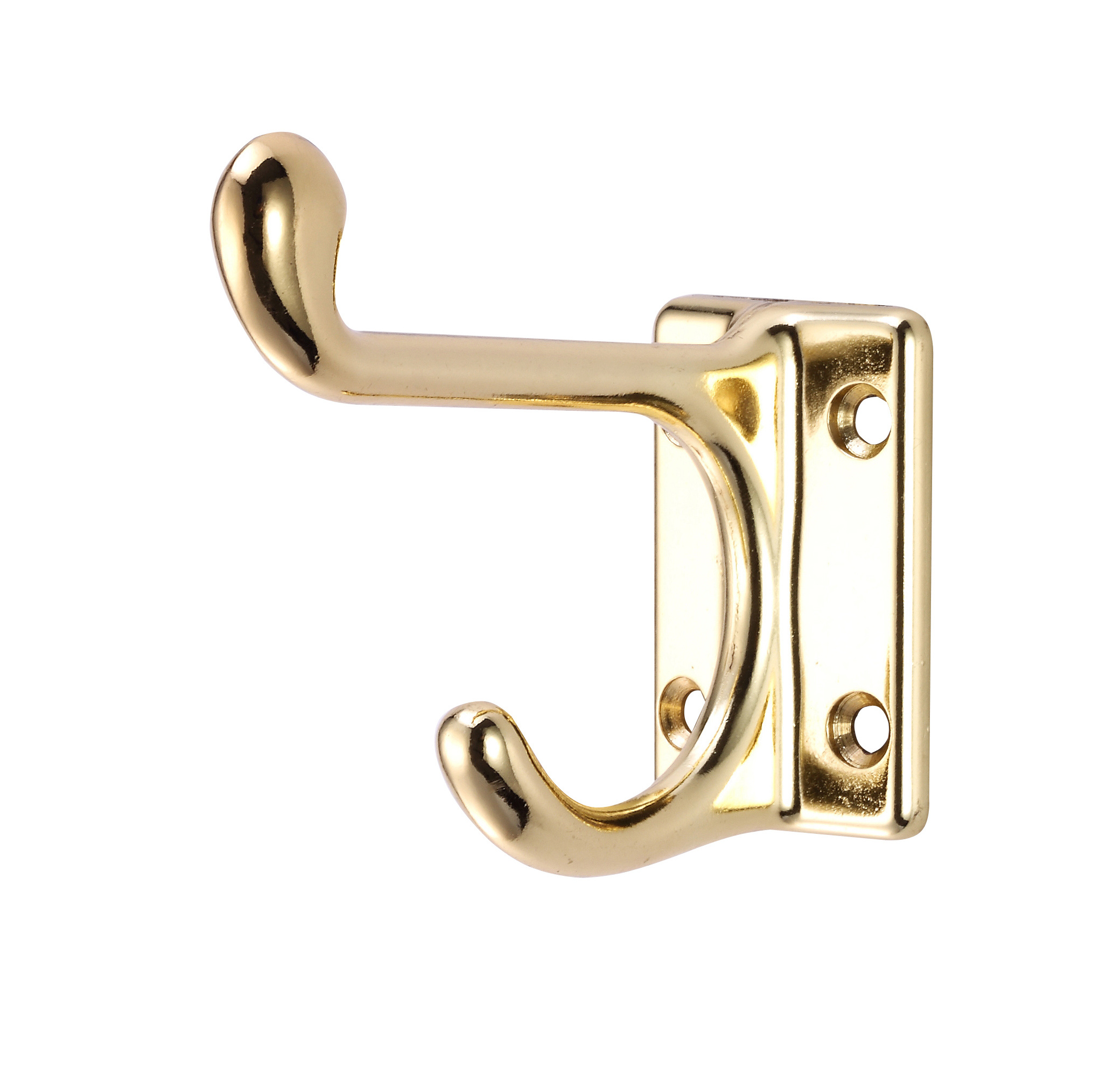 Sturdy Coat Hooks Heavy Duty Brass Plated Metal Hanging Robe Towel Hook for Wall