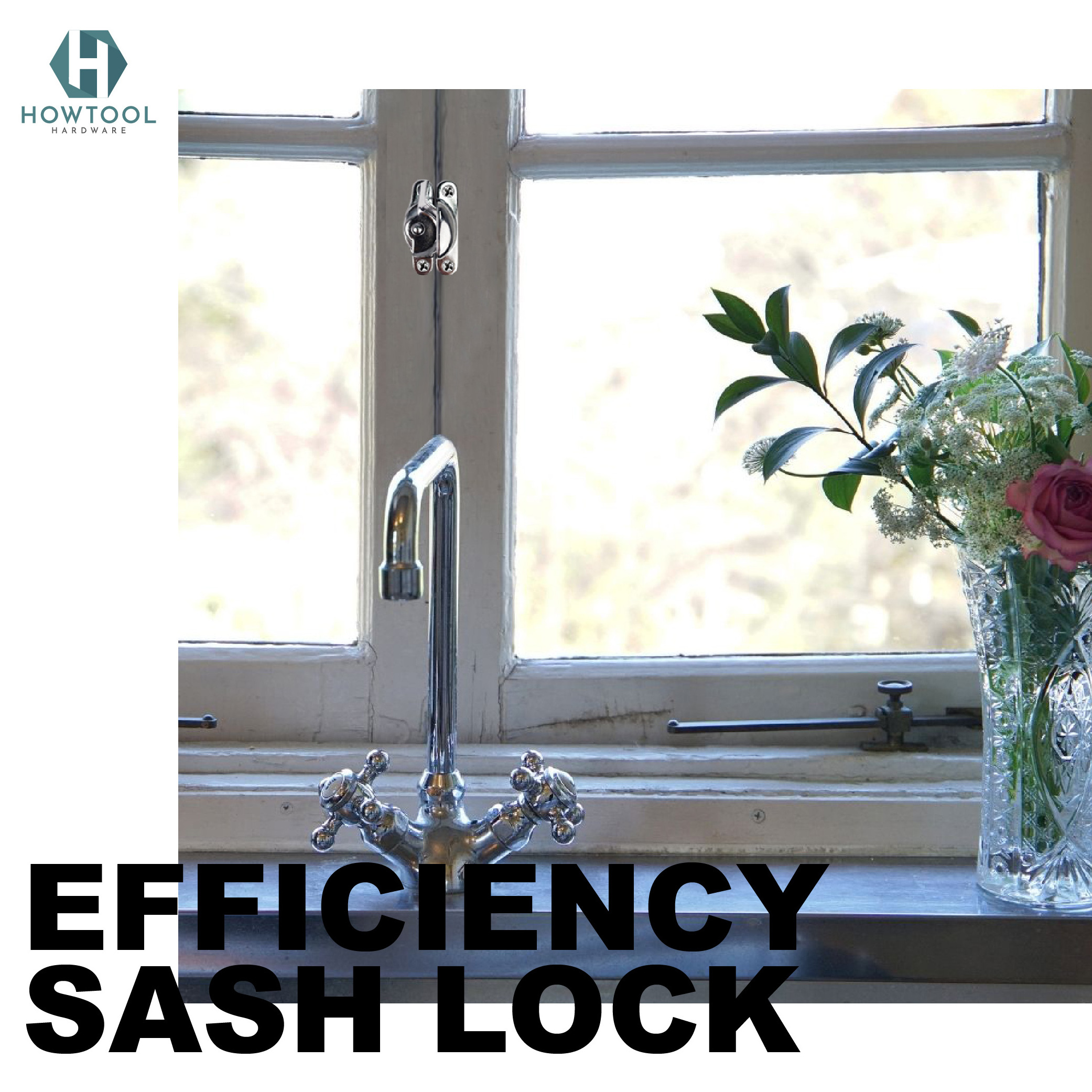 Security Sliding Crescent Casement Window Latch Sash Lock