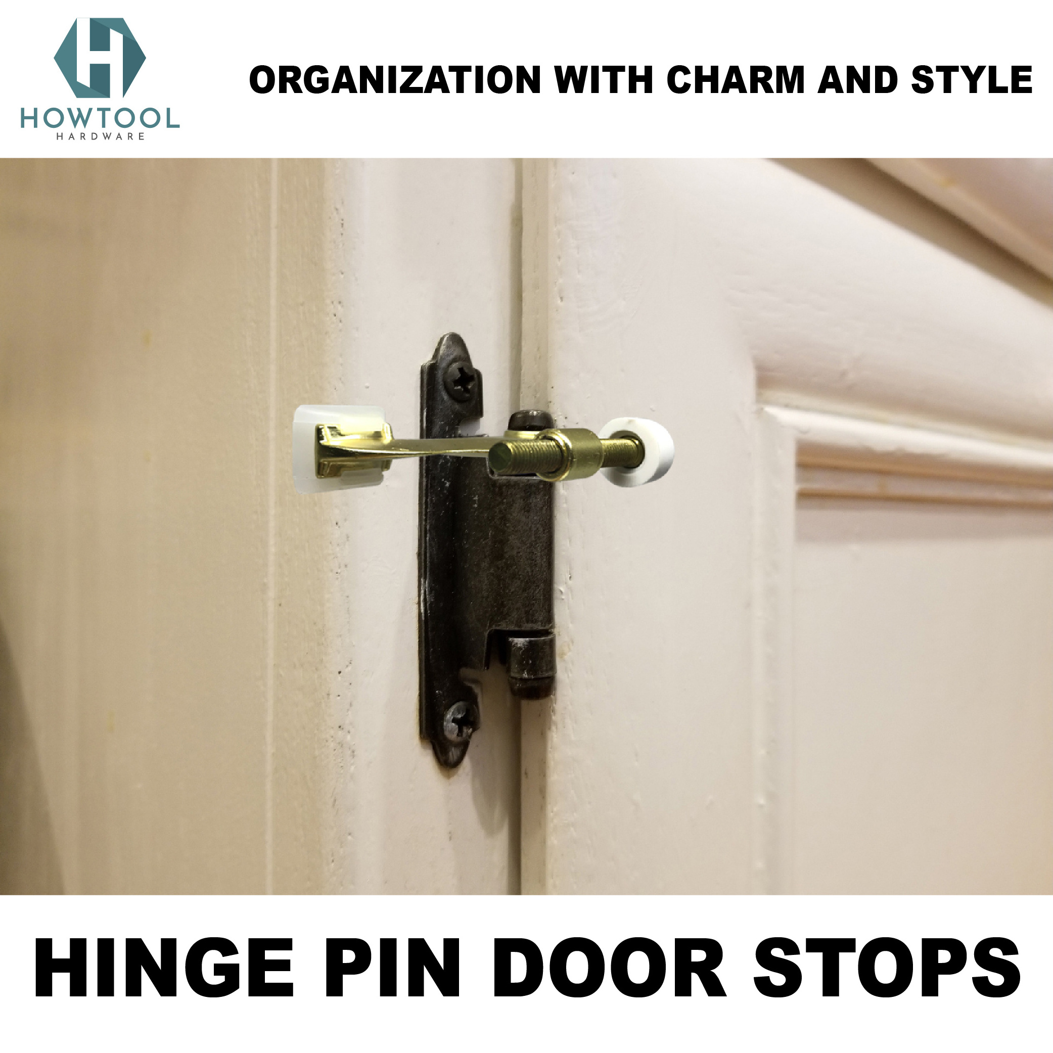 Hinge Pin Door Stop Convenient Zinc Die Cast  Door Stopper Brass Plated for Door Hinges