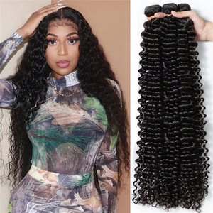 8-30 Inch Deep Wave Bundles 10A Brazilian Human Hair Weave 1/3/4PCS Remy Cheap Virgin Hair Extensions Natural