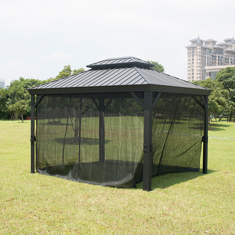 Custom fabric Waterproof Pergola Covers Sunshade tent aluminum iron metal gazebo outdoor