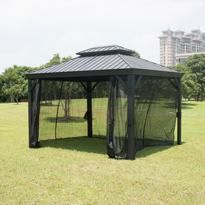 10'x14' feet 3x4.2m Privacy Sidewalls Mosquito Net  water proof Hardtop luxury outdoor garden gazebo