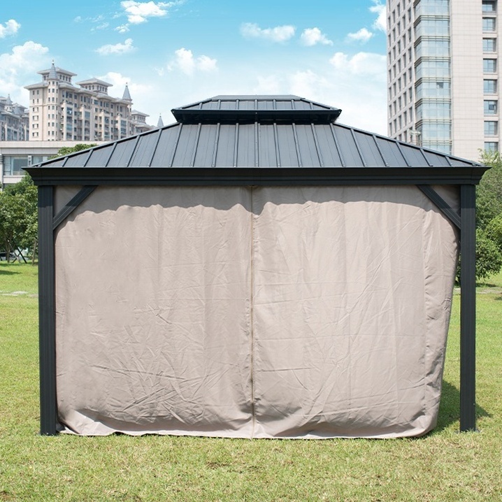 structure house pavilion metal roof aluminium outdoor grill pop up pavilion hardtop gazebo