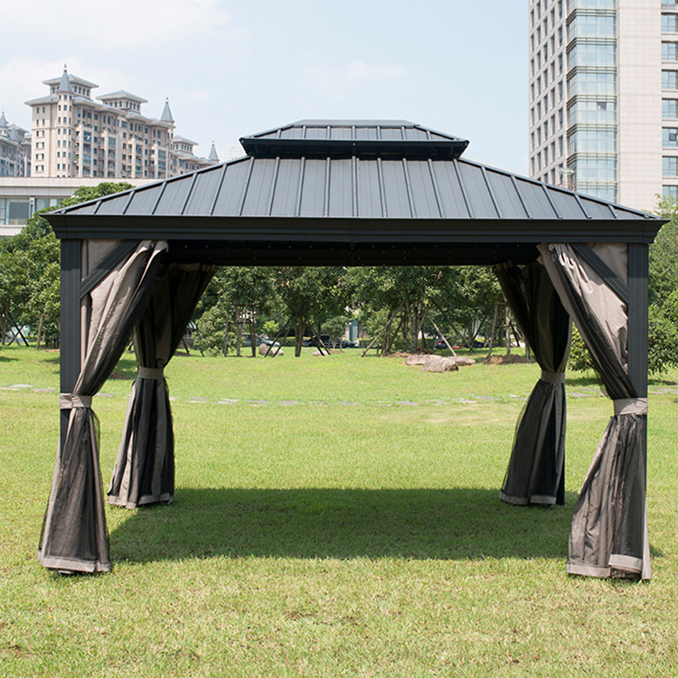 metal roof aluminium outdoor  house structure pavilion  grill pop up pavilion hardtop gazebo