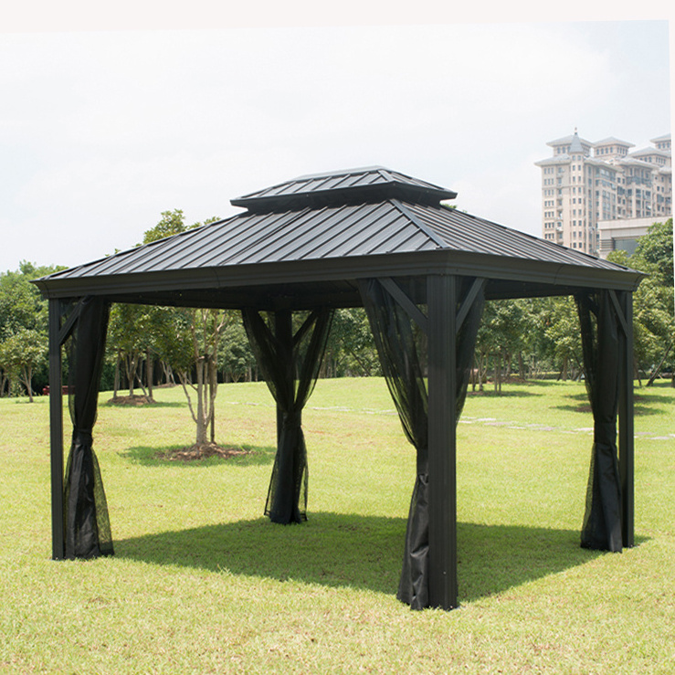 metal roof aluminium outdoor  house structure pavilion  grill pop up pavilion hardtop gazebo