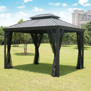 High Quality Structure House Pavilion Metal Roof Aluminium Outdoor Grill Pop Up Pavilion Hardtop Gazebo Trade Show Tent