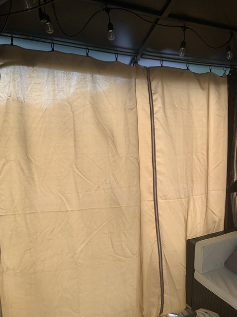 Wholesale Cheapest Voile Ready Made Replacement Sheer Gazebo Curtains Fabric Linen Outdoor Waterproof Curtain