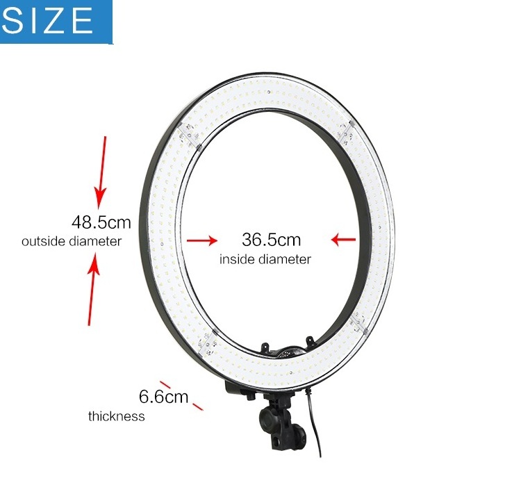 18 inch 480 pcs LED Selfie Ring light make up portable for photo video studio camera with foldable tripod stand mirror