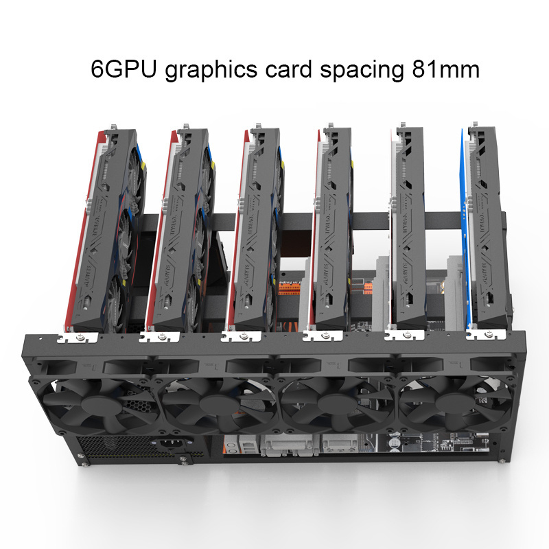 6GPU 8GPU Open Air Rig Frame Case Steel GPU Rack Computer Server Chassis  Stock Factory Stock Shengyang