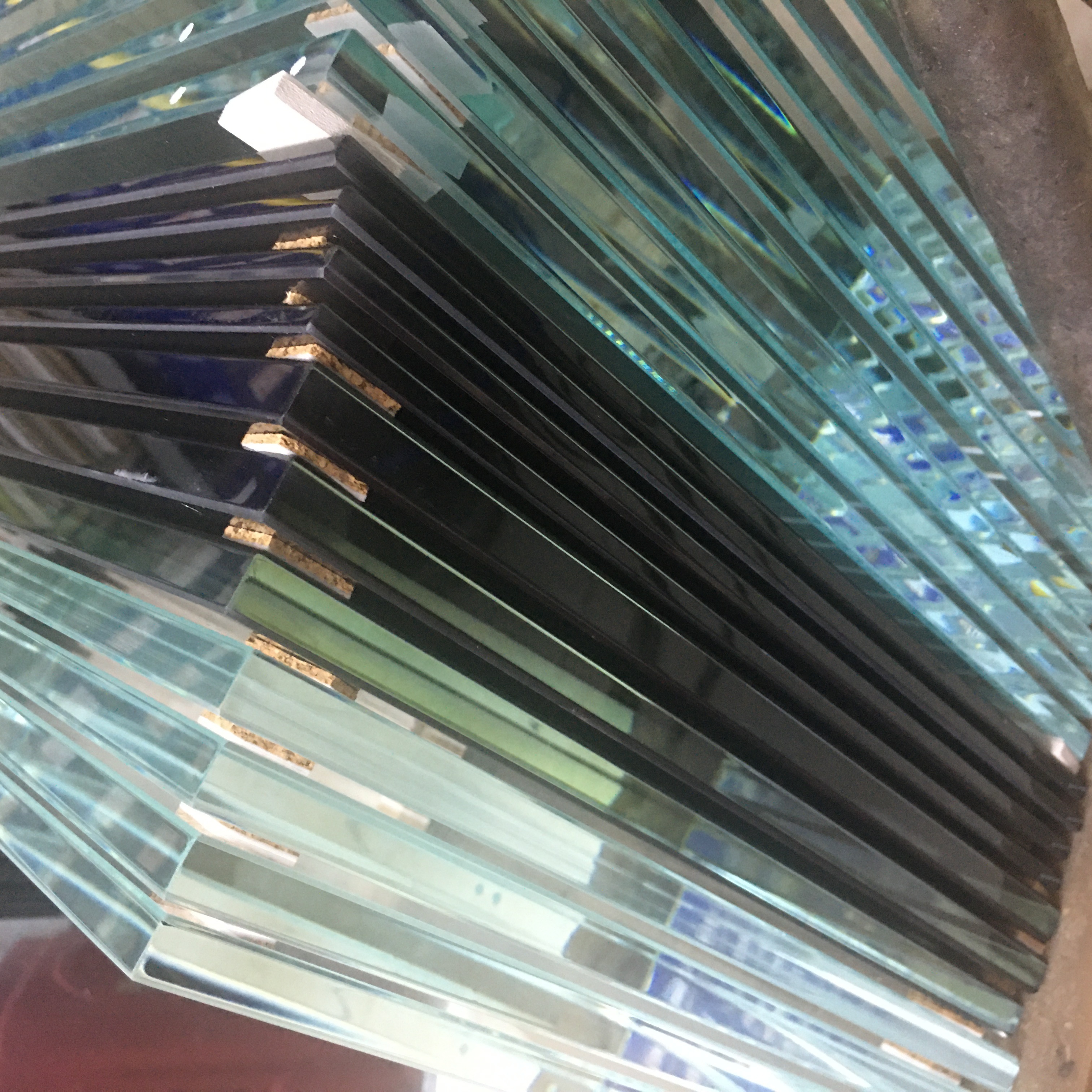 2 layers 3 layers 5 layers High Quality Custom PVB SGP Interlayer Film Safety Sandwich glass Tempered Toughened Laminated Glass