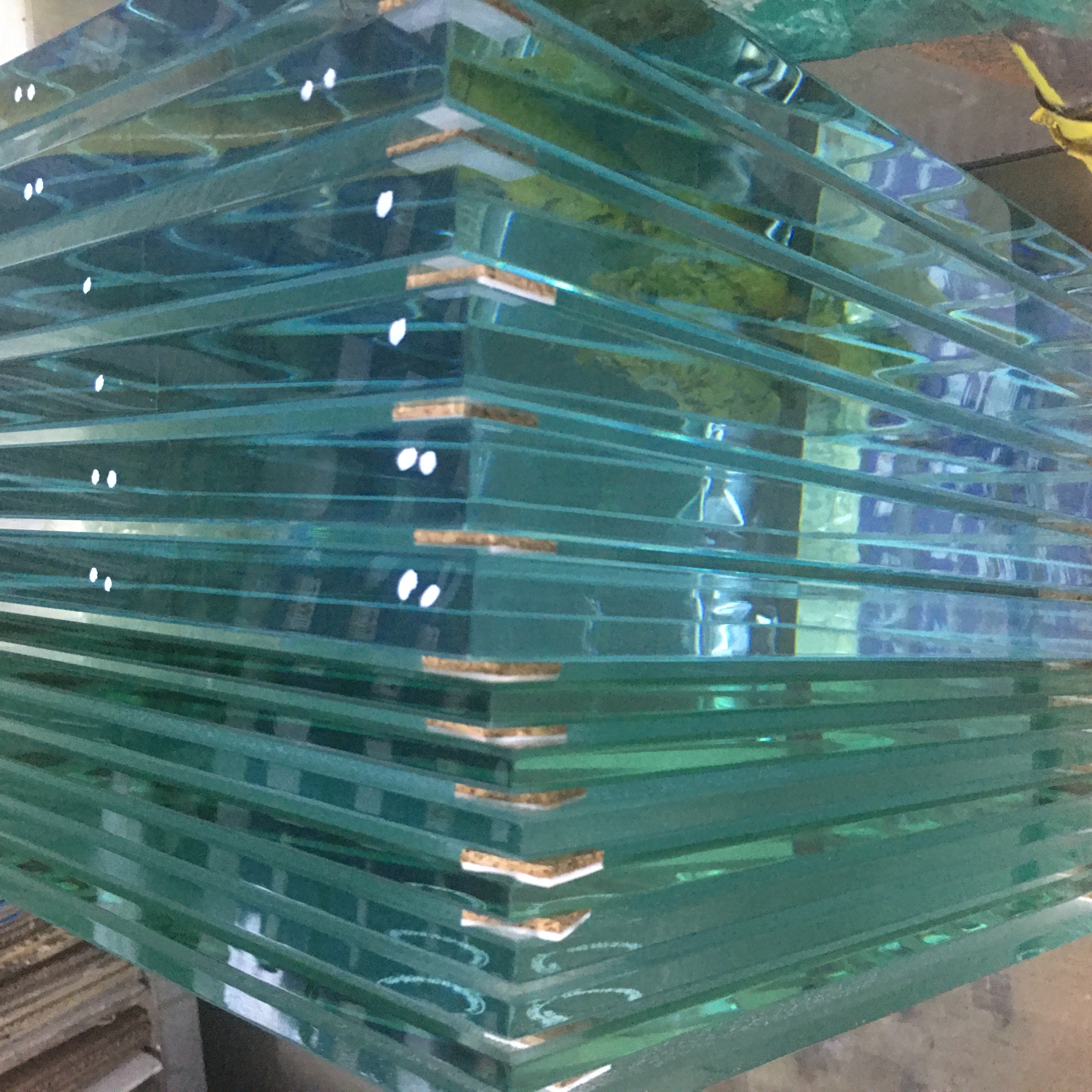 2 layers 3 layers 5 layers High Quality Custom PVB SGP Interlayer Film Safety Sandwich glass Tempered Toughened Laminated Glass