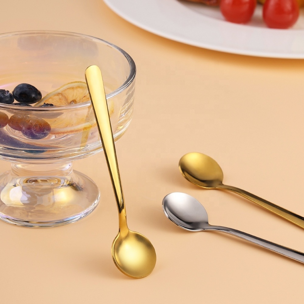 Small Metal 304 Stainless Steel Seasoning Dessert Tea Honey Miniature Coffee Promotional Mini Spoon