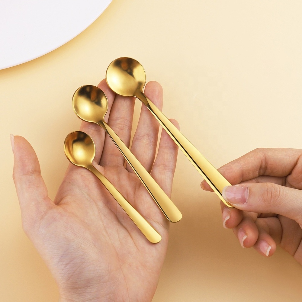 Small Metal 304 Stainless Steel Seasoning Dessert Tea Honey Miniature Coffee Promotional Mini Spoon