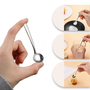 Small Metal 304 Stainless Steel Seasoning Dessert Tea Honey Miniature Coffee Promotional Mini Spoon