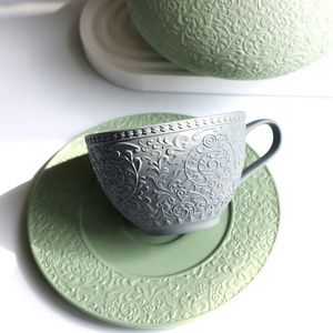 Hot Sale Trend Tea Cup and Saucer Ceramic Porcelain British Coffee Tea Cups & Saucers