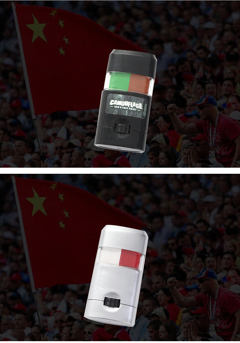 Face Paint Stick Flag 3 Colors OEM Custom Color Lighter Body Painting National Football Fan Game Party