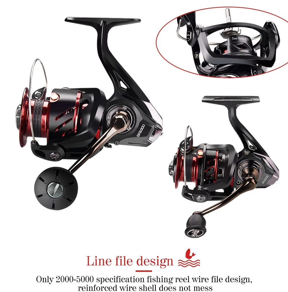 So-Easy Spinning Fishing Reel 6+1BB Baitcasting Jigging Reels Moulinet De Peche Long Cast Fishingreel Sea Metal Fishing Wheel