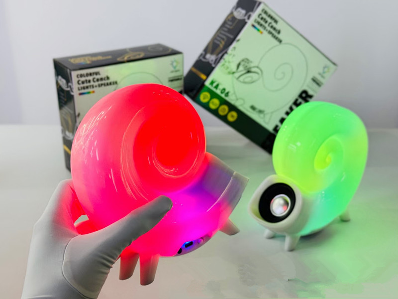 Novelty KA-06 Conch Music Sound Speaker Lamp RGB Multi color Wake up Lamp Ambient Night The lamp BT LED Speaker