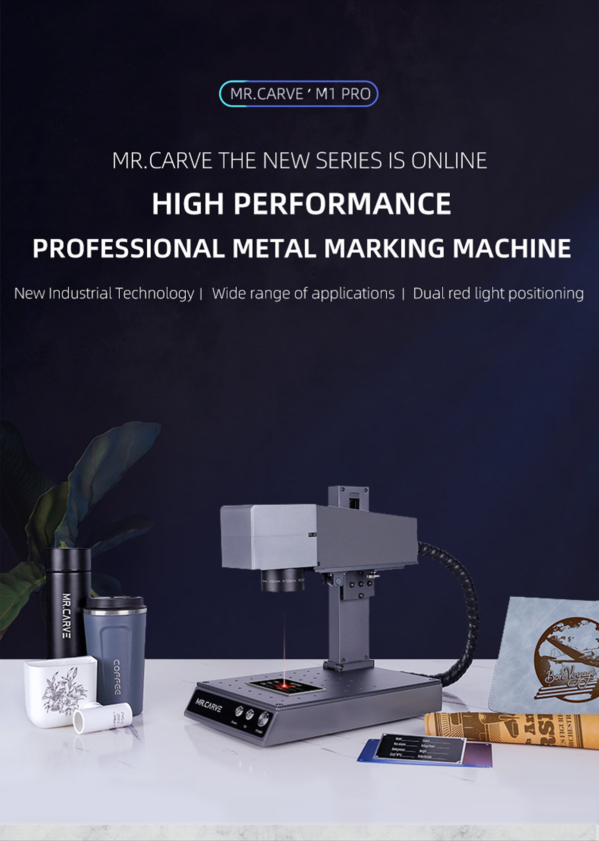 mini daja Stainless Steel/ Carbon Steel/ Iron/ Aluminum/ Copper/ Brass Fiber Laser Marking Machine/ Marker/ Engraver